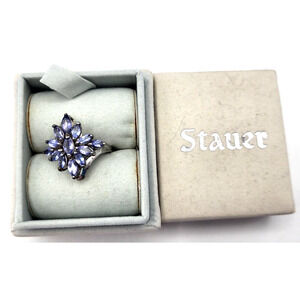 Copied - STAUER Sunburst Tanzanite Ring Sterling Silver 2 Carat Weight Size 5.5
